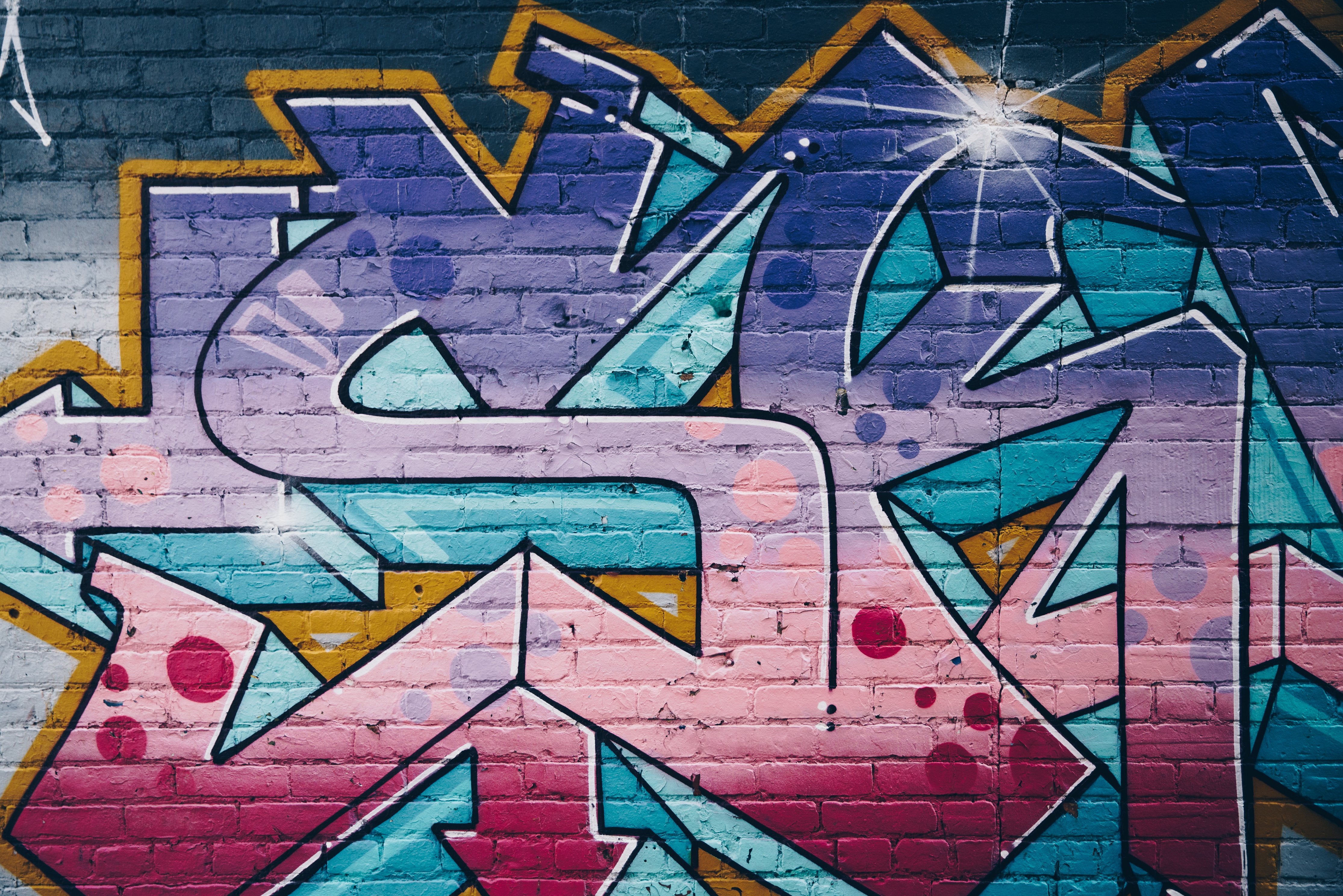 Pink graffiti art