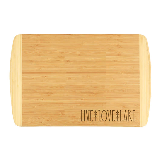 "Live Love Lake" Bamboo Cutting Board