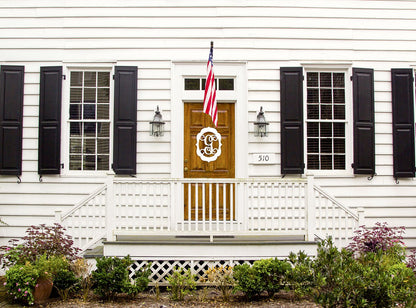 Fancy Edge Wood Monogram ~ 13.5 x 18