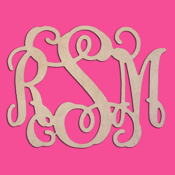 Three Initials Vine Monogram ~ 18" high