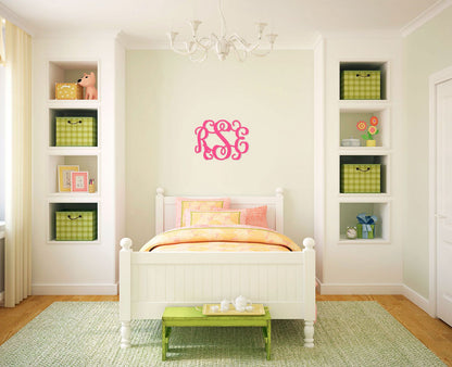 Three Initials Vine Monogram ~ 14" high