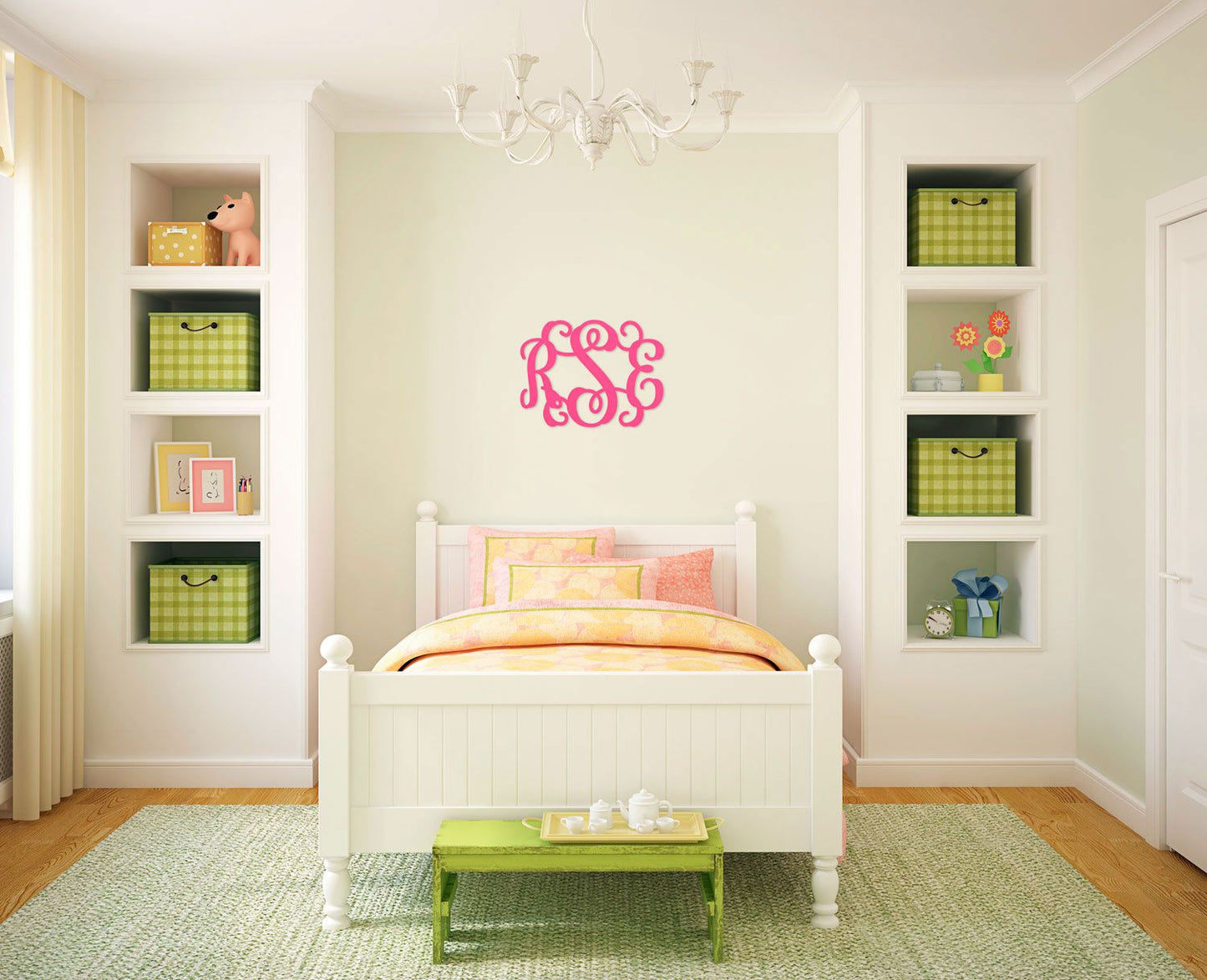 Three Initials Vine Monogram ~ 18" high