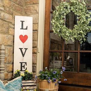 Multi-Season LOVE Porch Sign with Interchangeable Shapes ready-to-paint project kit
