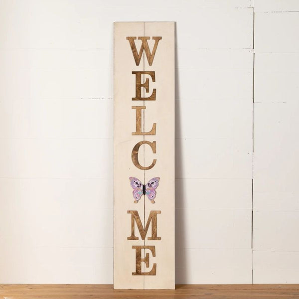 Multi-Season WELCOME Porch Sign with Interchangeable Shapes ready-to-paint project kit - 11 x 48