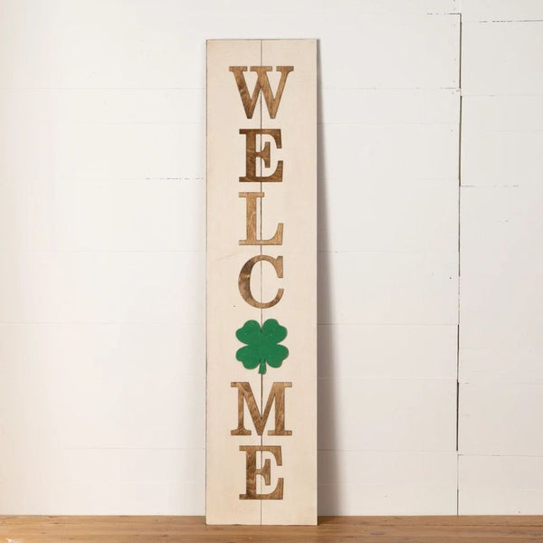 Multi-Season WELCOME Porch Sign with Interchangeable Shapes ready-to-paint project kit - 11 x 48