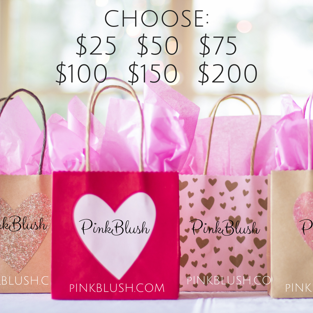 PinkBlush Gift Certificates - Available at